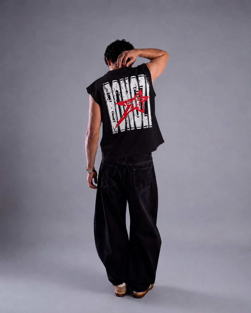 Black Cotton Vest - Bongzi Reckless