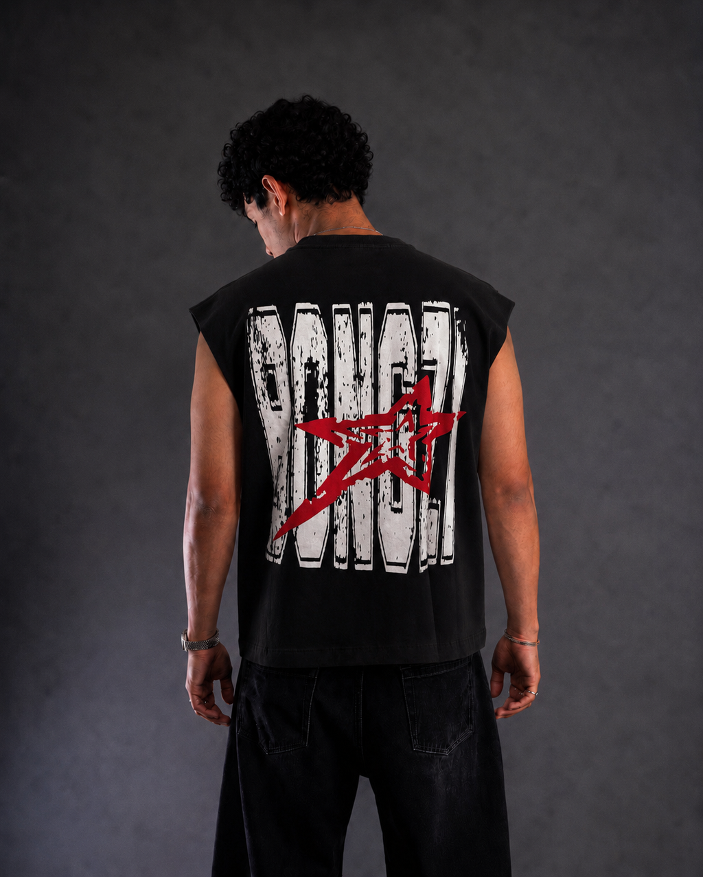 Black Cotton Vest - Bongzi Reckless