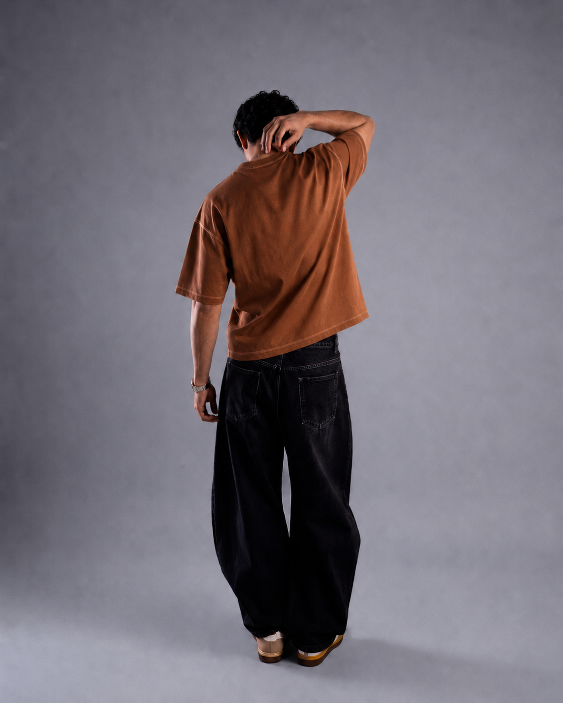 Brown Cotton Tee - Bongzi Garden