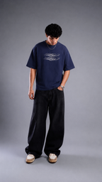 Navy Blue Cotton Tee - Bongzi Cross