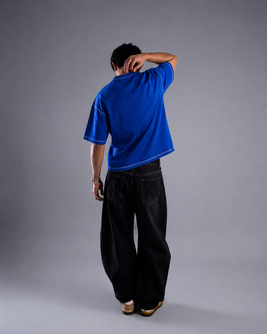 Royal Blue Cotton Tee - Bongzi Studio