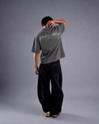 Dark Grey Cotton Tee - Power IS Silent