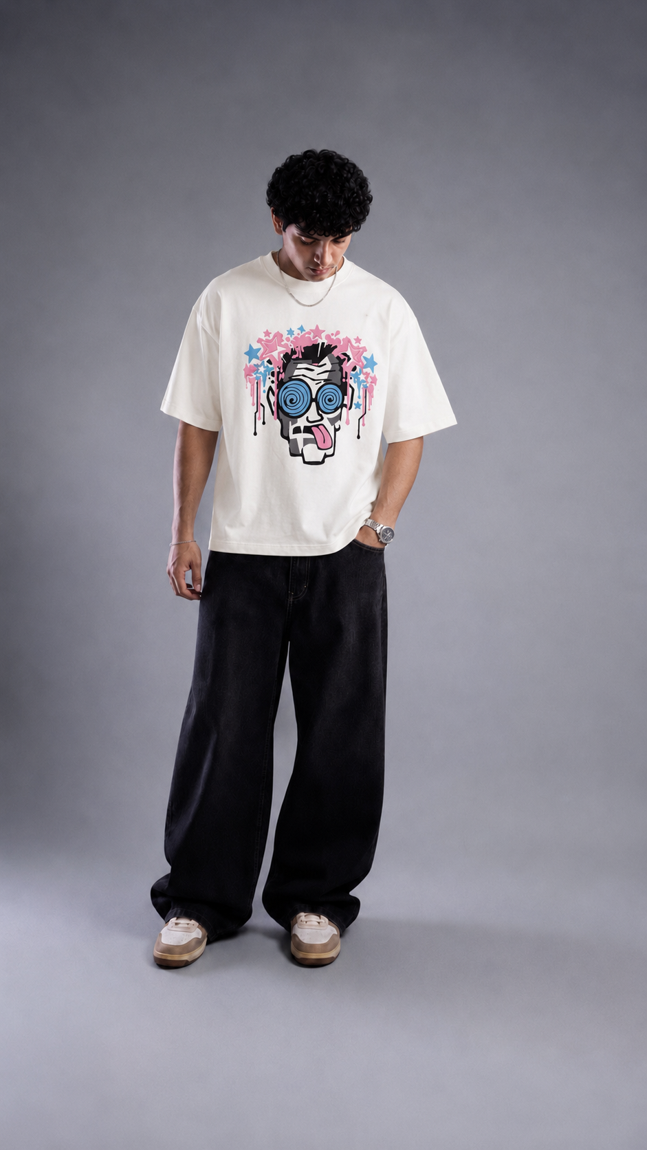 Off - White Cotton Tee - Crack Head