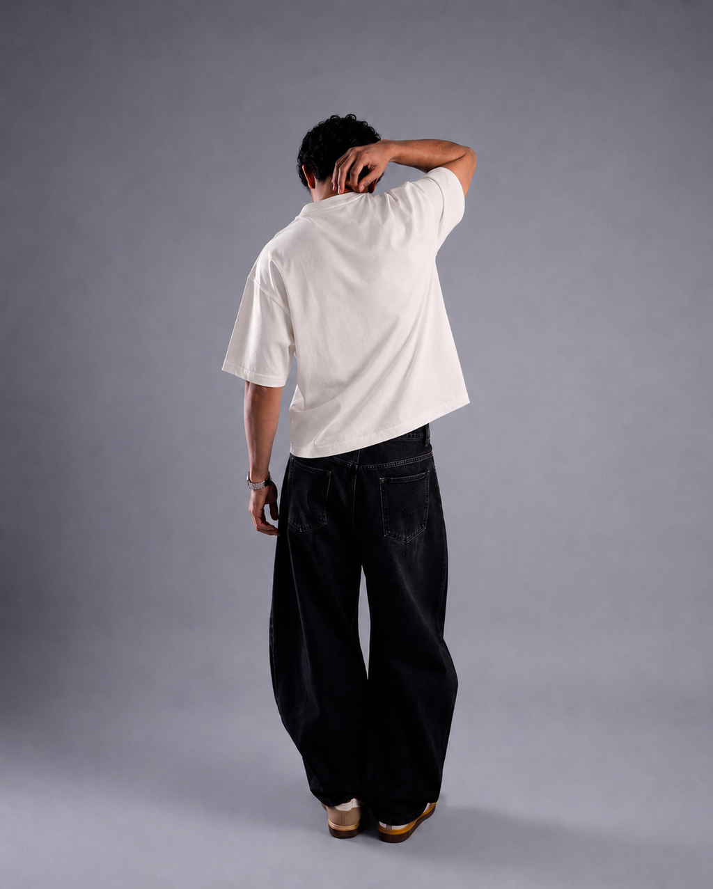 White Cotton Tee - Built Diffrent