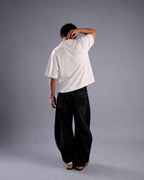 White Cotton Tee - Built Diffrent