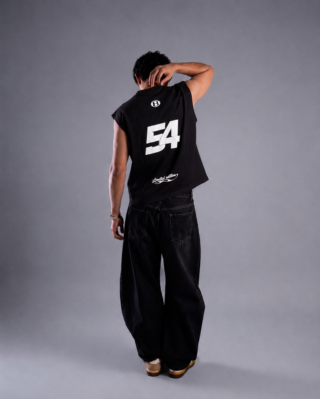 Black Cotton Vest - Bongzi Varsity 54