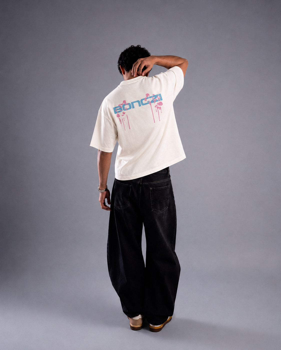 Off - White Cotton Tee - Crack Head