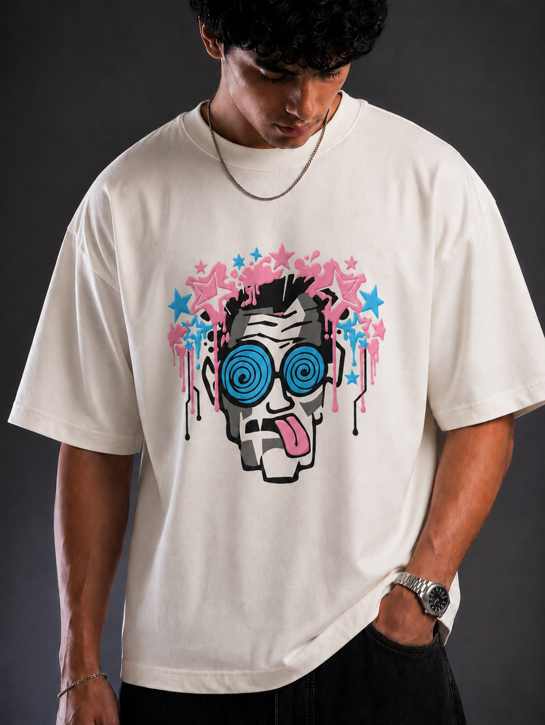 Off - White Cotton Tee - Crack Head