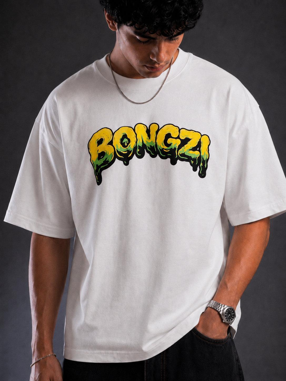 White Smoking Sunflower T-Shirt
