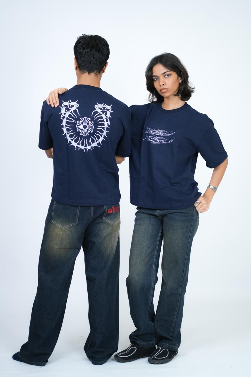 Navy Blue Bongzi Cross T-Shirt