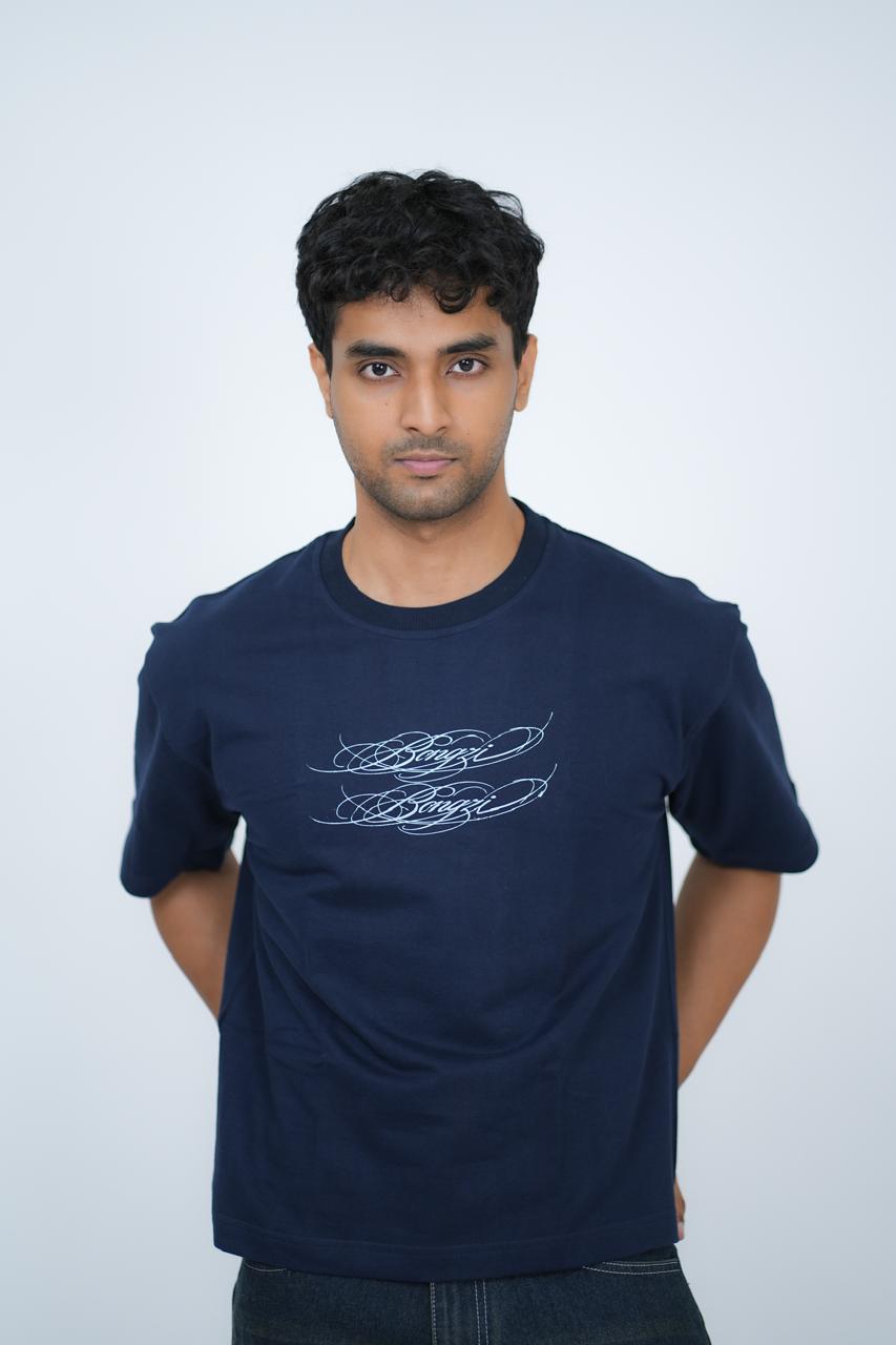 Navy Blue Bongzi Cross T-Shirt