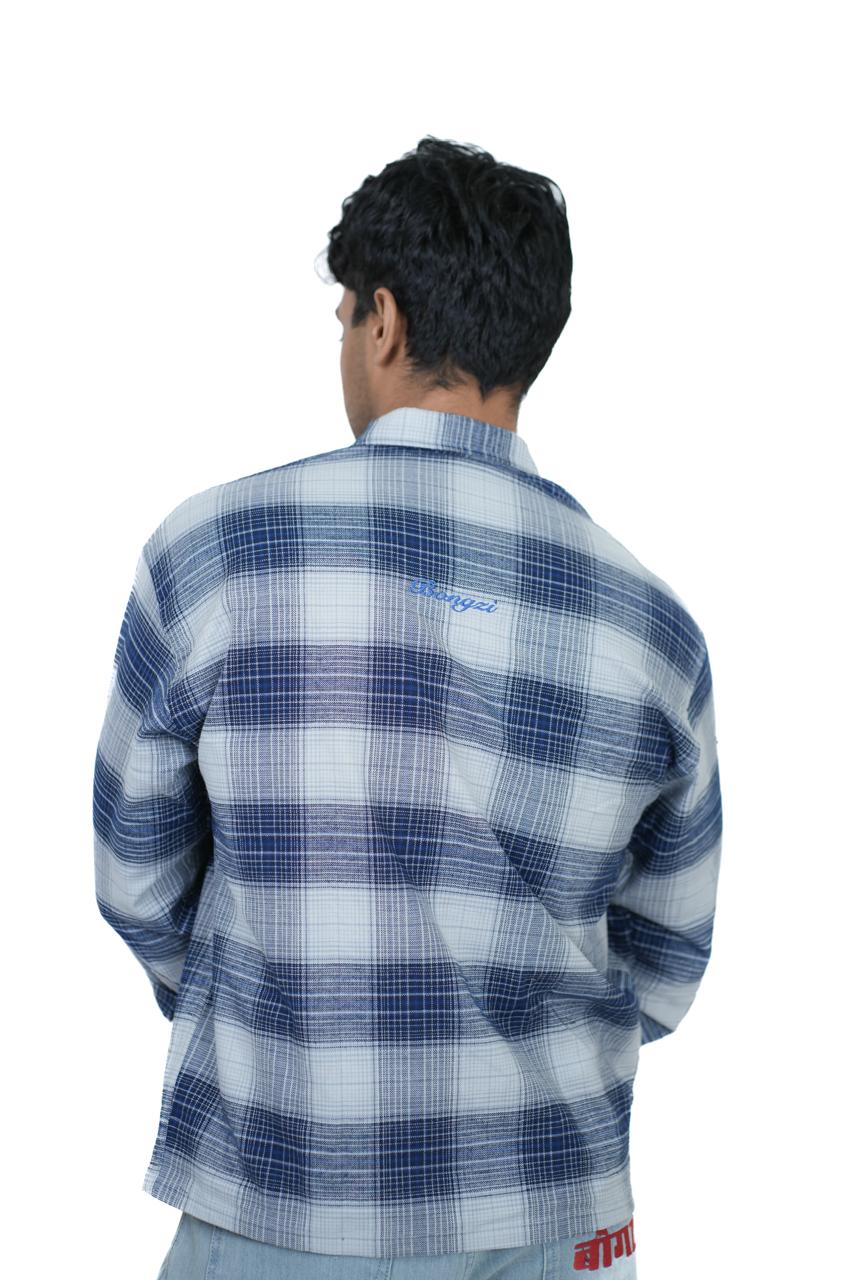 Ocean Grid Boxy Shirt