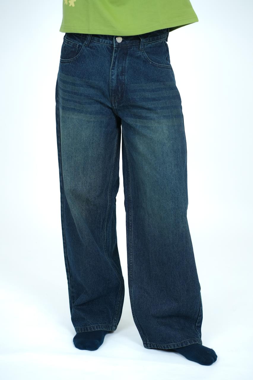 Retro Blue Baggy Denim