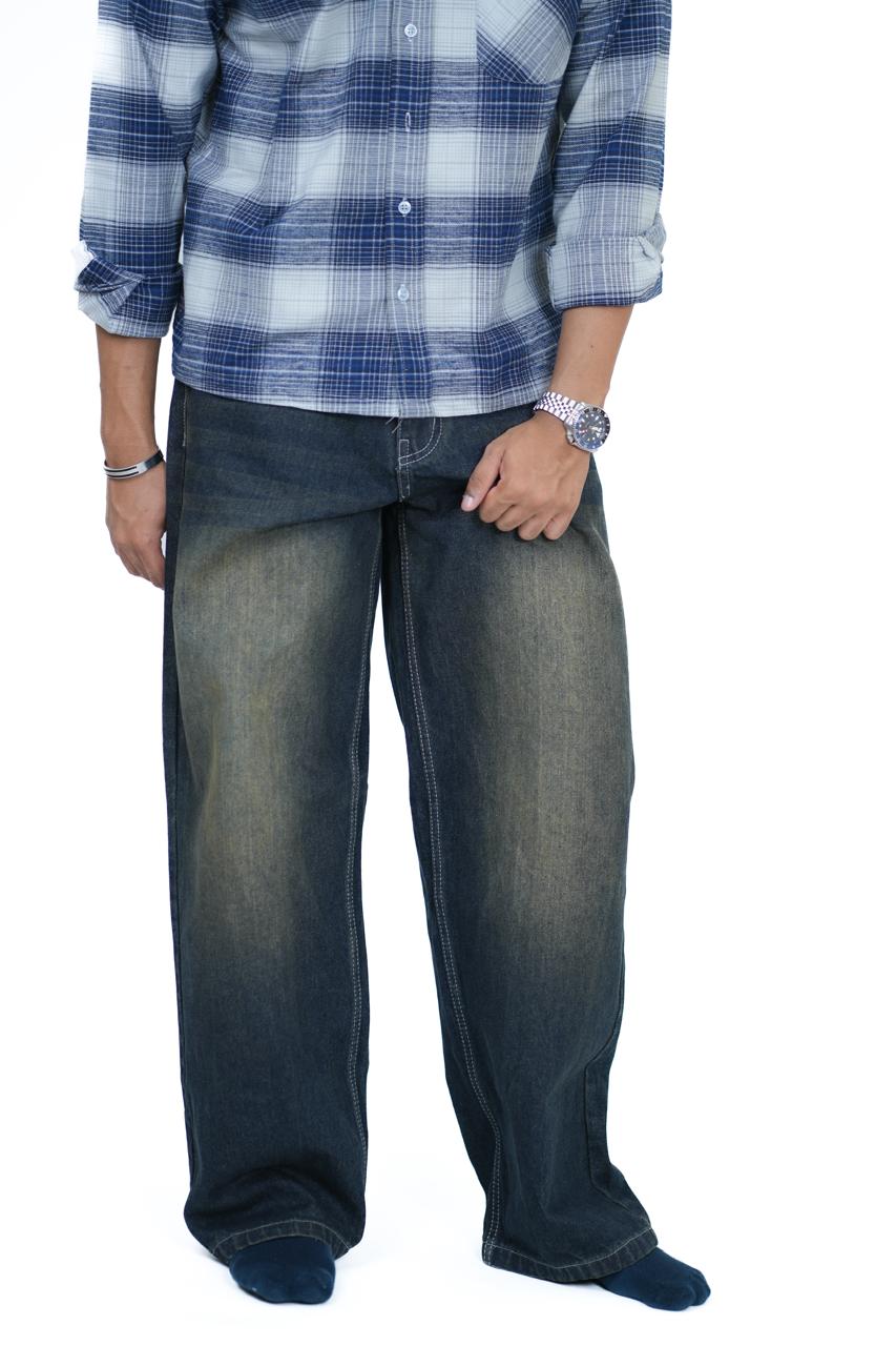 Dark Stonewash Straight Denim