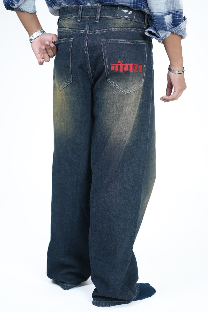 Dark Stonewash Straight Denim